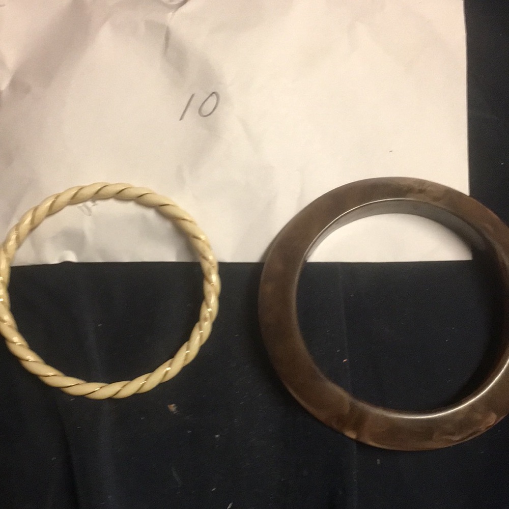 Vintage Beige and Brown Bangles